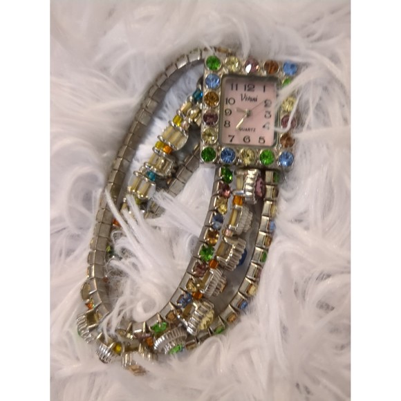 Gorgeous women's multi color crystal watch - Picture 3 of 3